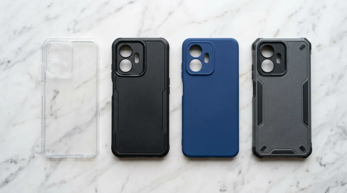 Perbandingan berbagai jenis material softcase TPU, silikon, dan hybrid untuk smartphone