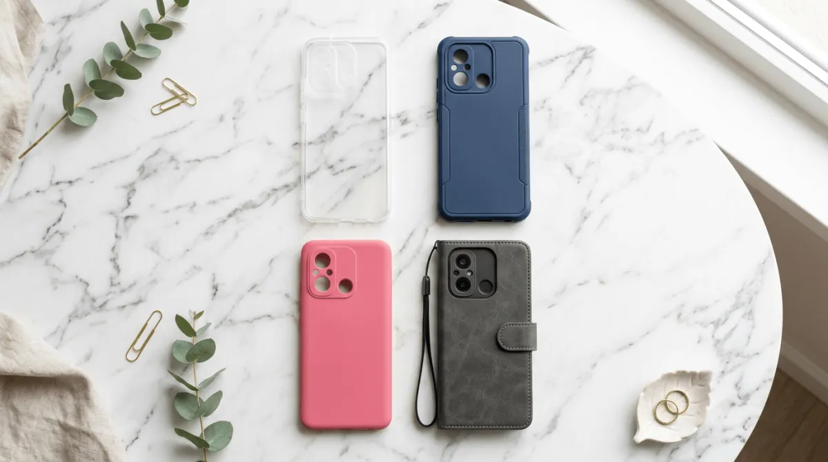 Perbandingan material softcase silikon dan TPU untuk Redmi 14C