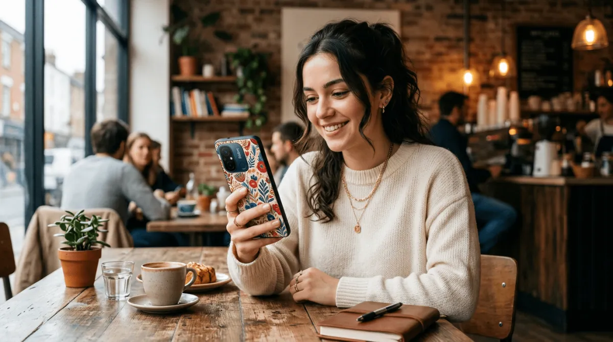 Proses pemilihan dan pembelian softcase Redmi 14C di toko online