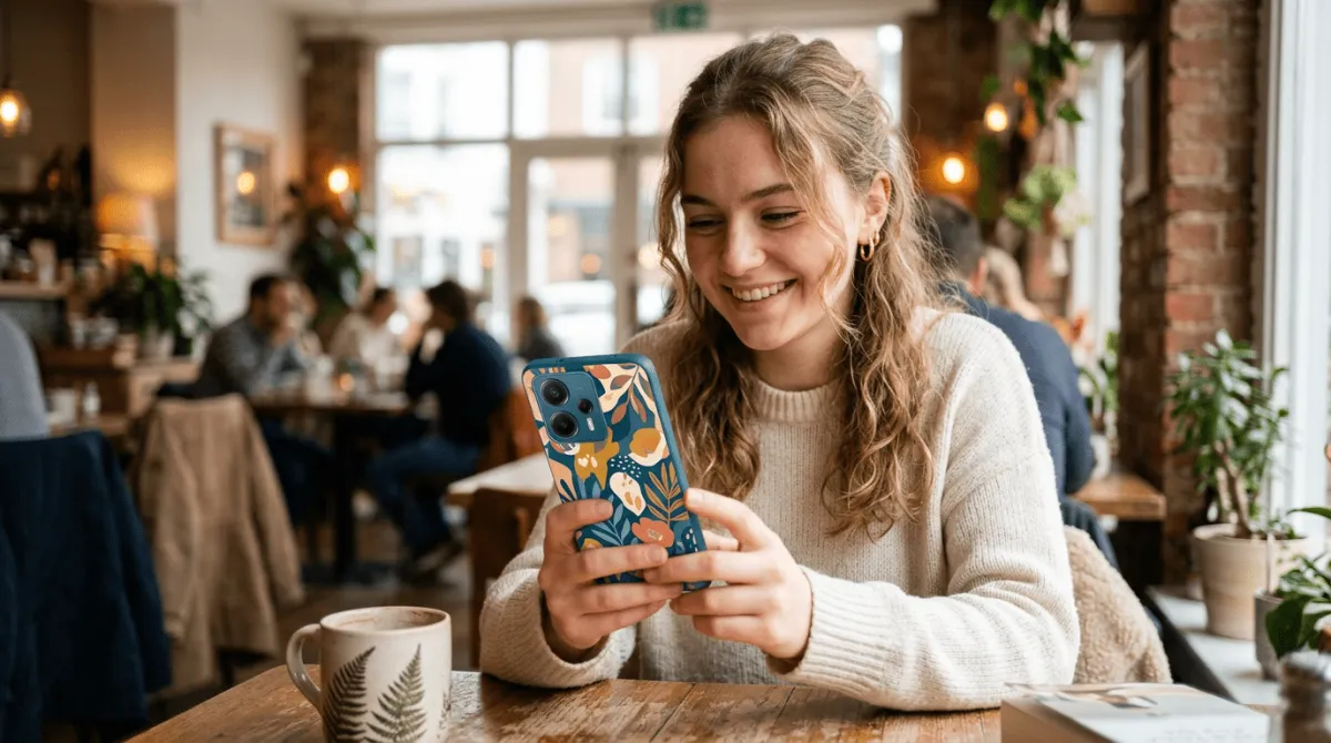 Proses pembuatan custom softcase Redmi Note 13 dengan teknologi UV printing