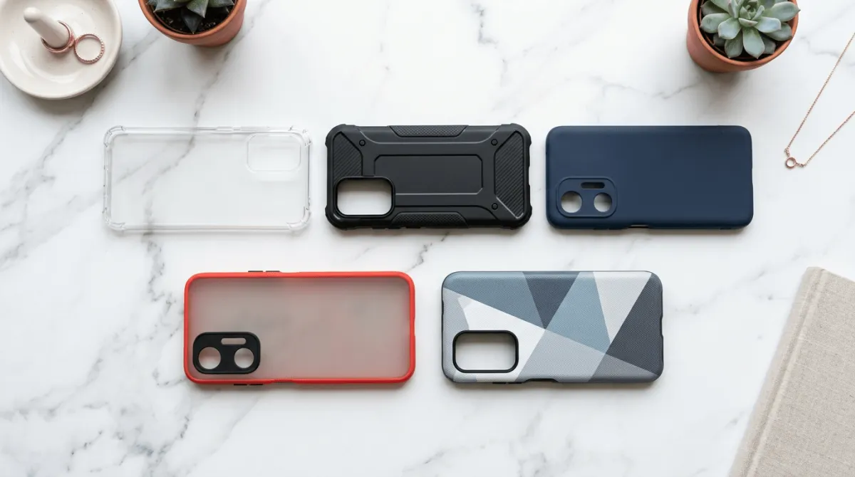 Perbandingan ketebalan berbagai jenis softcase untuk Redmi Note 15 Pro