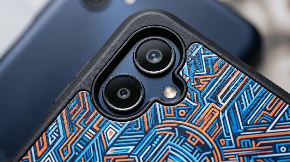 Detail softcase Samsung Galaxy A06 menunjukkan presisi cutting dan akses port