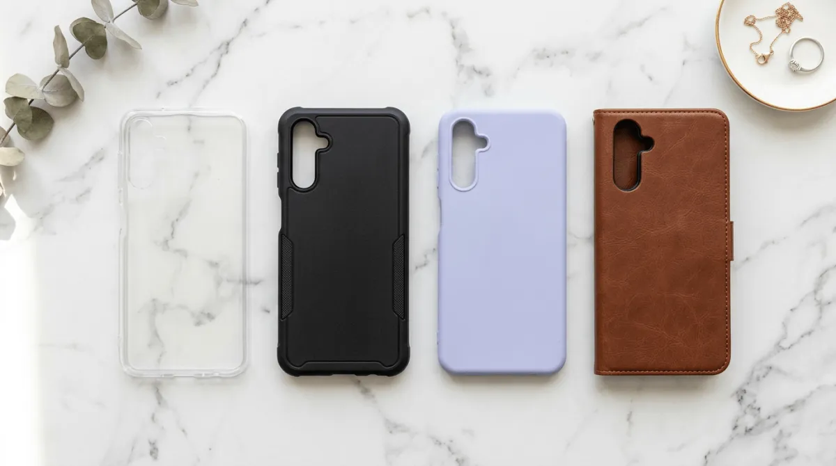 Perbandingan berbagai jenis bahan softcase untuk Samsung Galaxy A06