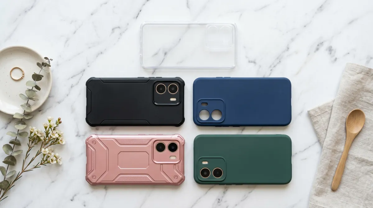 Perbandingan material softcase TPU dan silikon untuk Vivo Y17s
