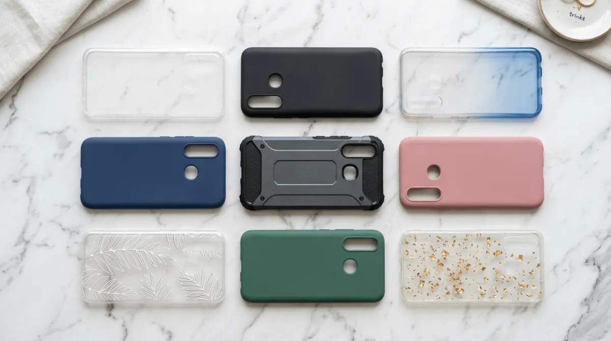 Perbandingan berbagai jenis softcase Vivo Y19s dari bening hingga bermotif