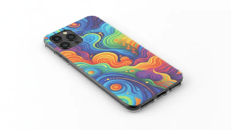 Ilustrasi berbagai pilihan warna case HP custom yang cocok untuk smartphone