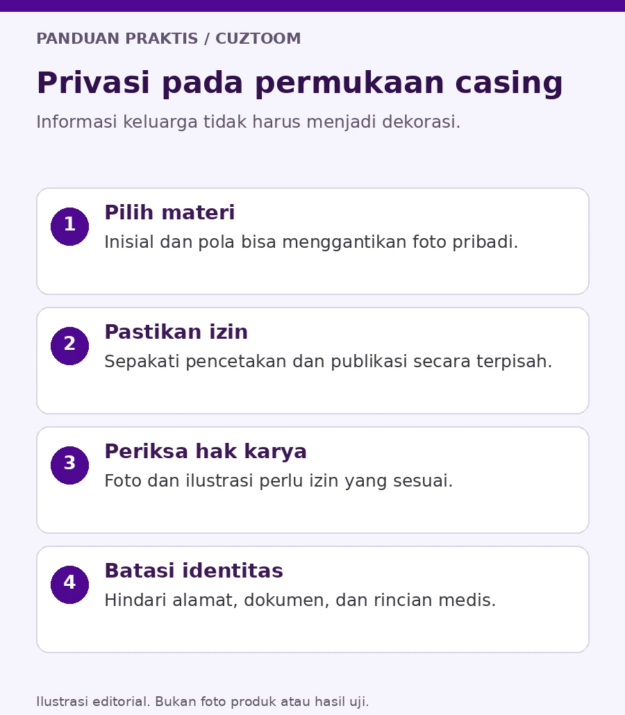Diagram bolehkah memakai foto dan nama calon bayi pada desain untuk hadiah baby shower