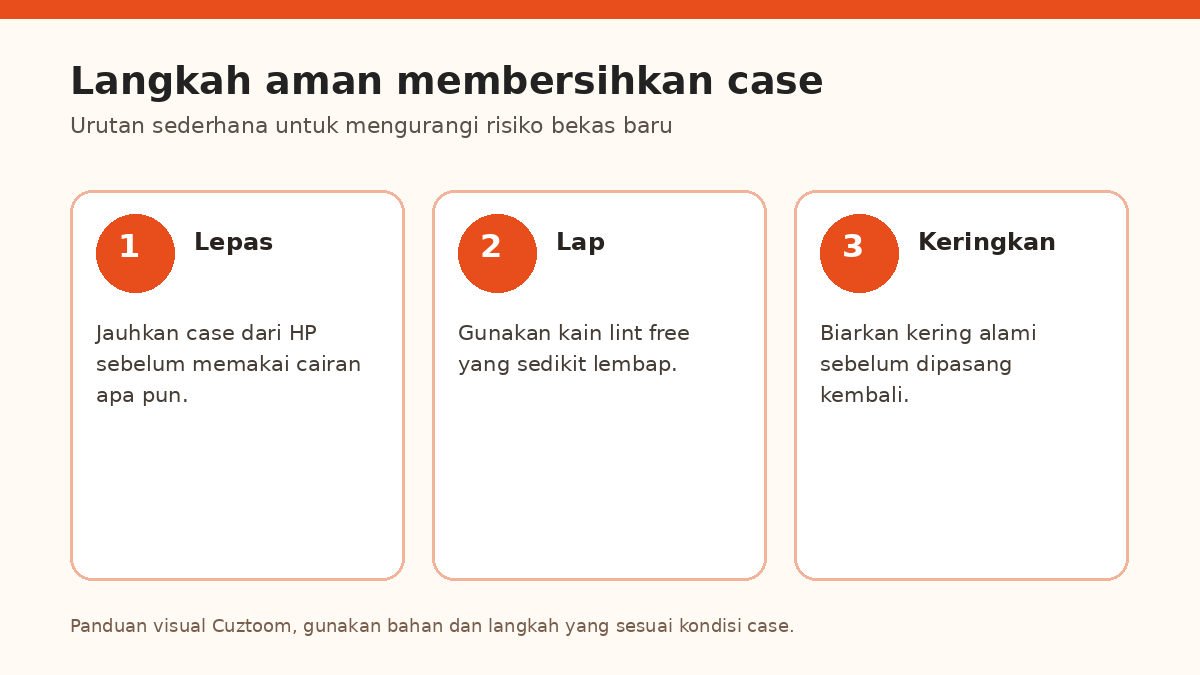 Langkah aman membersihkan case HP yang tergores