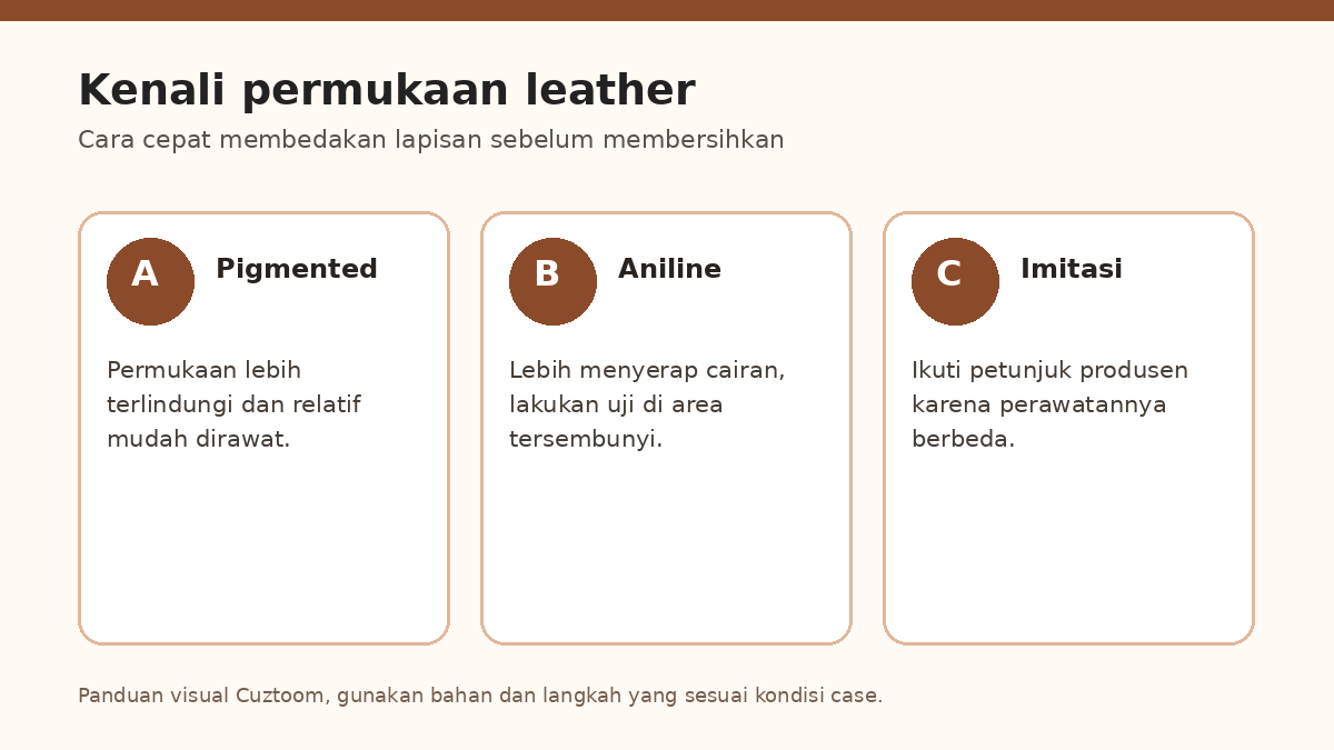 Mengenali permukaan leather asli dan kulit sintetis